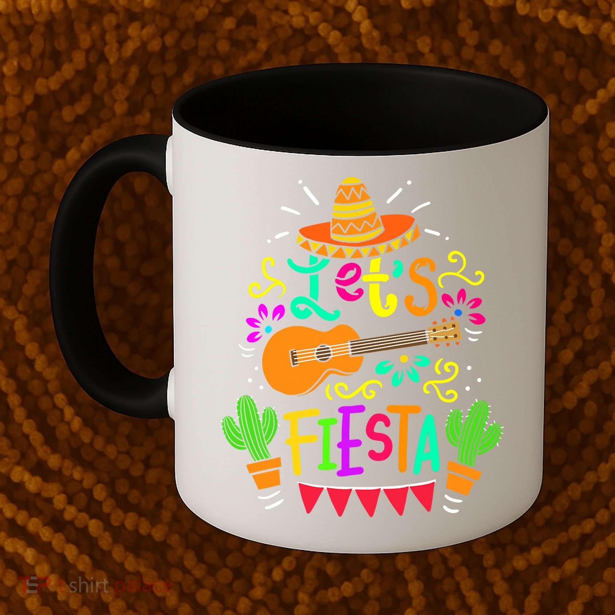 Cinco De Mayo Gift For Mexican Guitar Cactus Gift Coffee Mug