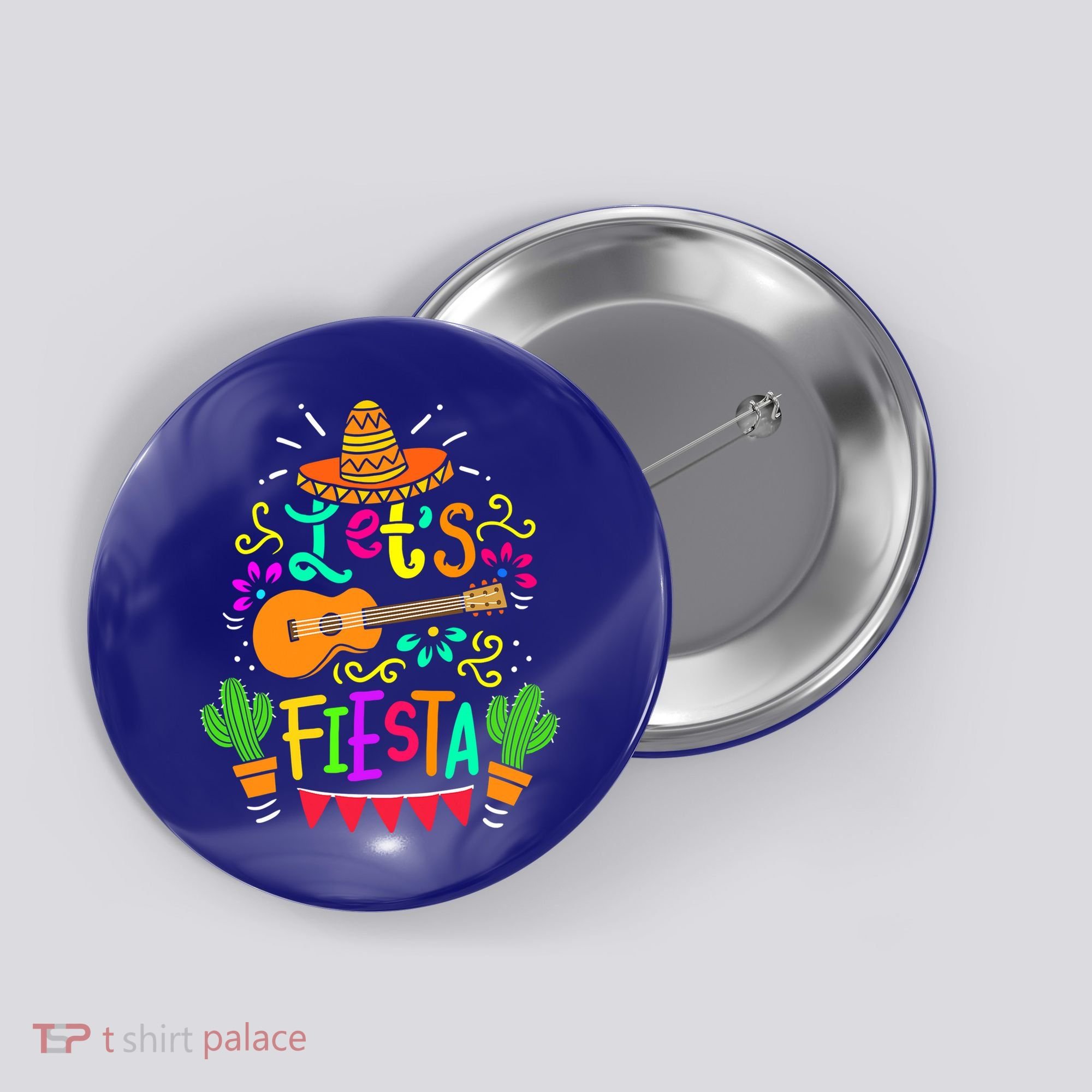 Cinco De Mayo Gift For Mexican Guitar Cactus Gift Button