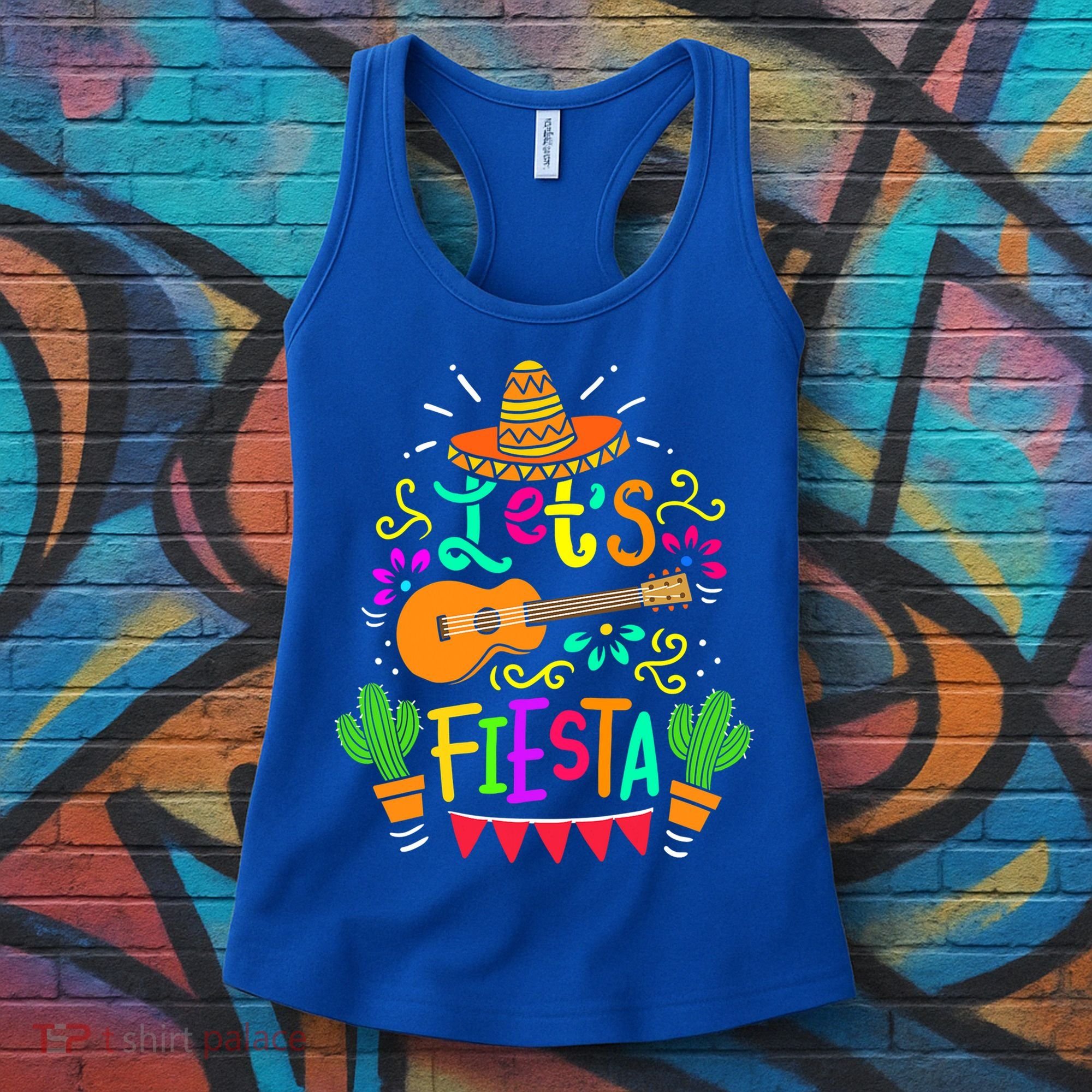 Cinco De Mayo Gift For Mexican Guitar Cactus Gift Women's Tank Top