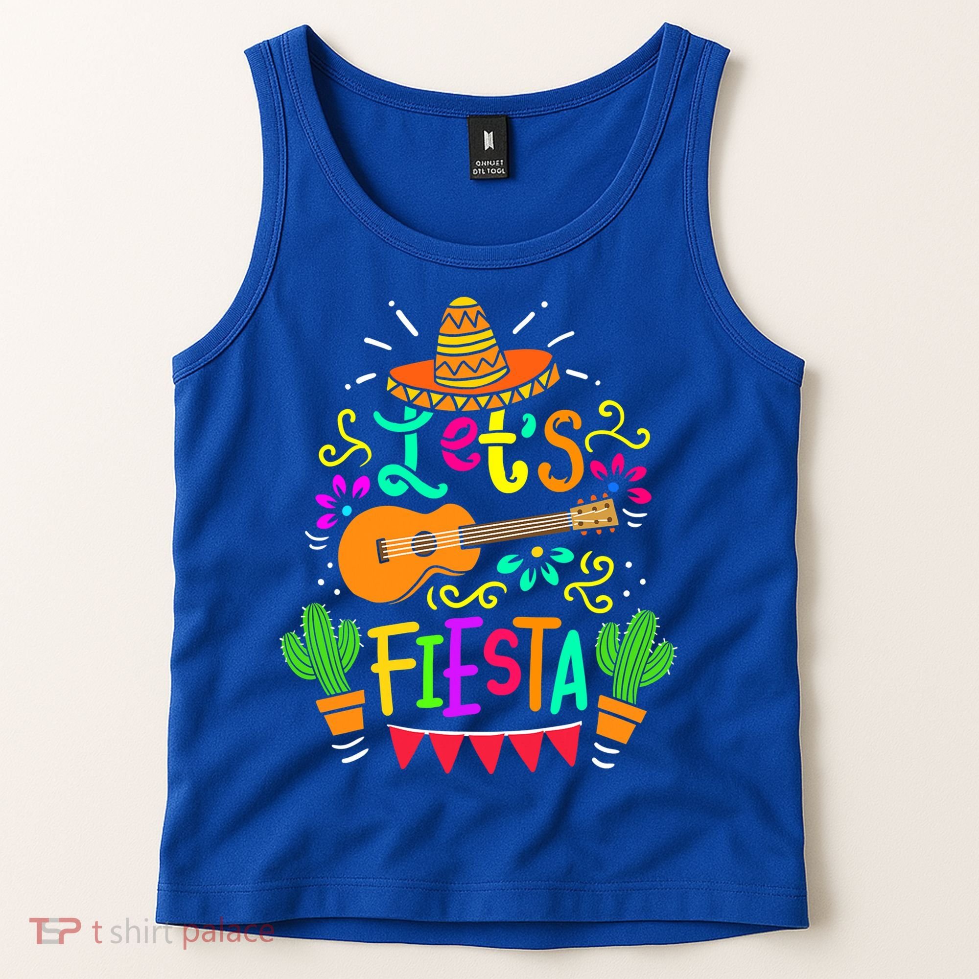 Cinco De Mayo Gift For Mexican Guitar Cactus Gift Tank Top
