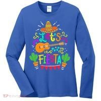 Cinco De Mayo Gift For Mexican Guitar Cactus Gift Women's Long Sleeve Shirt thumb 0