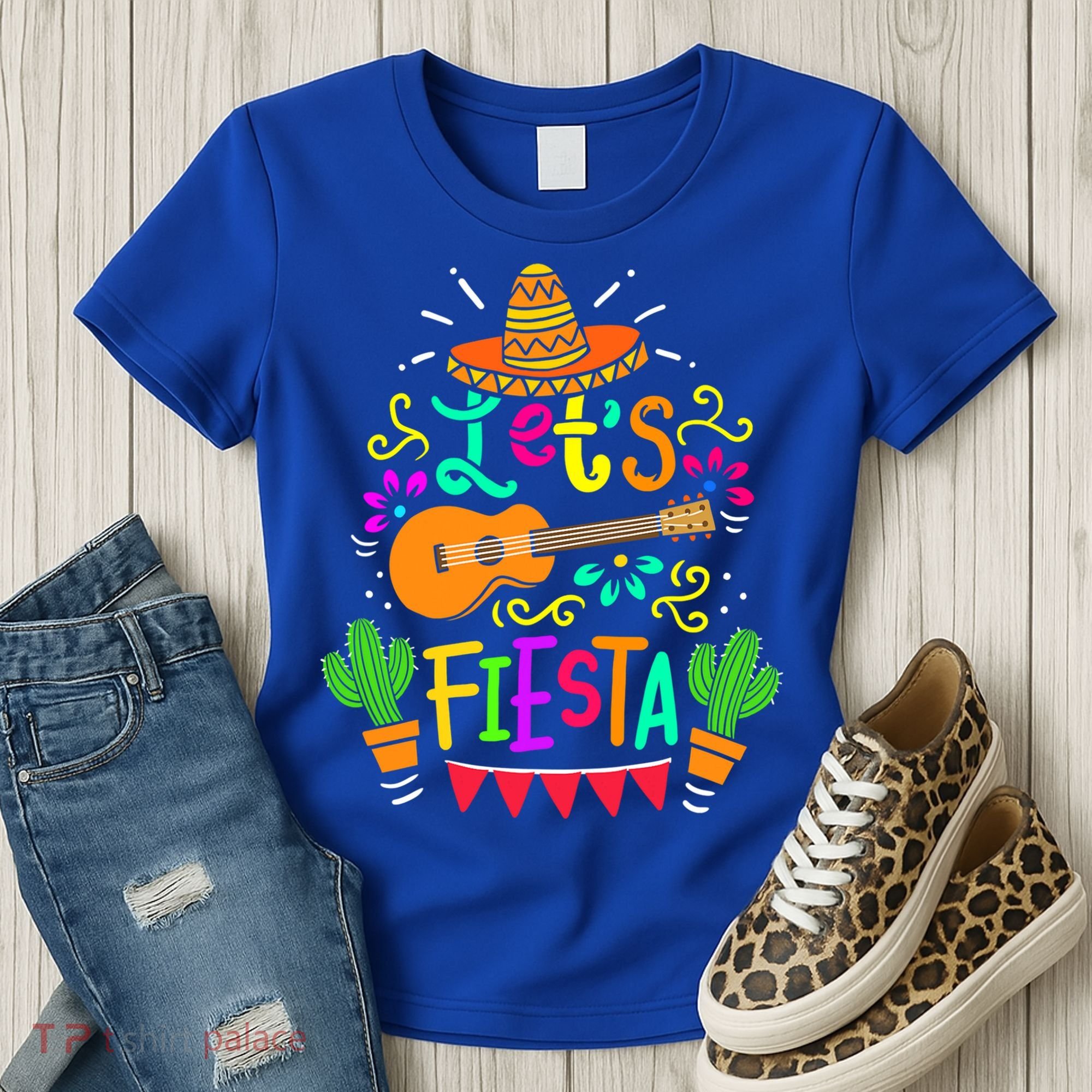 Cinco De Mayo Gift For Mexican Guitar Cactus Gift Women's T-Shirt