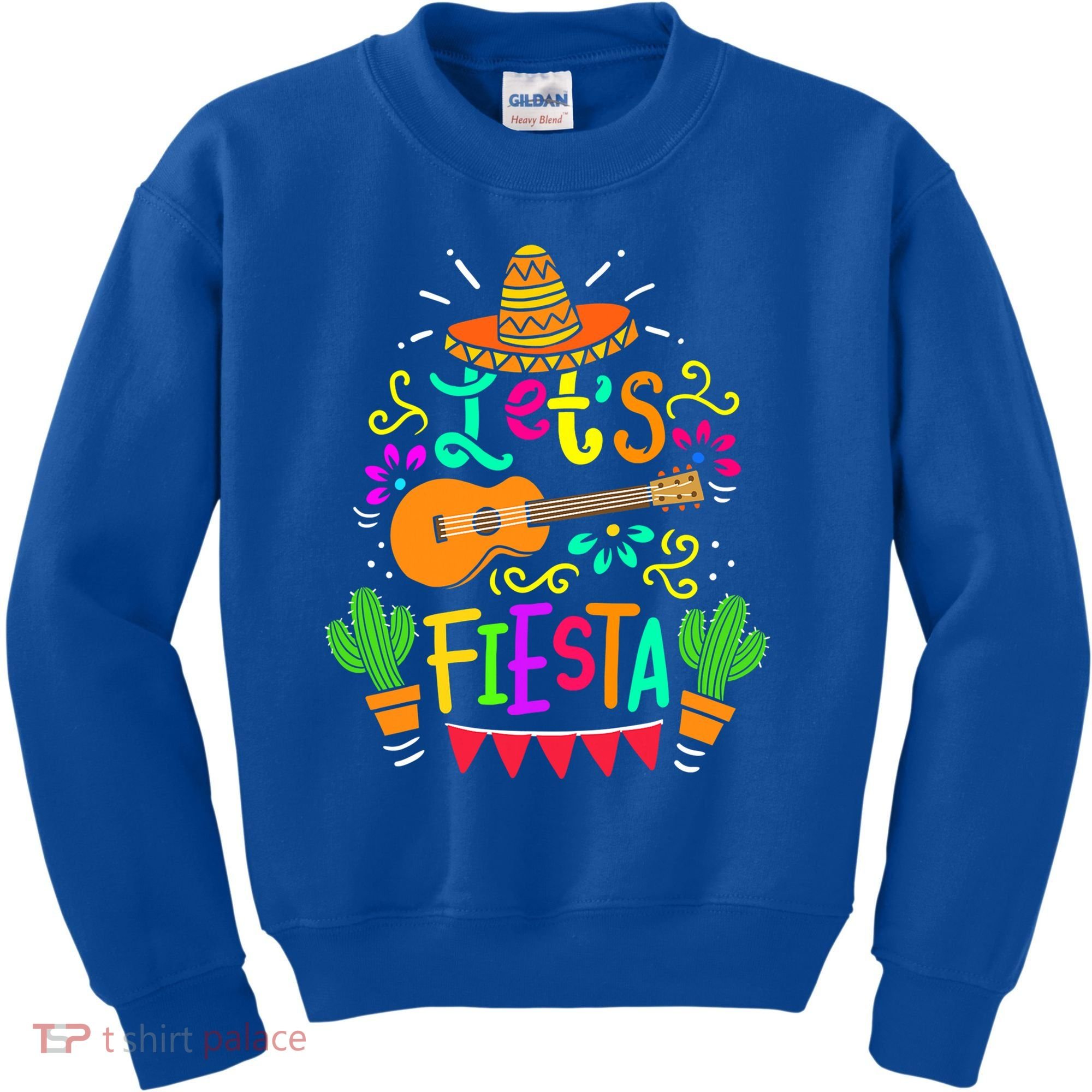 Cinco De Mayo Gift For Mexican Guitar Cactus Gift Kids Sweatshirt