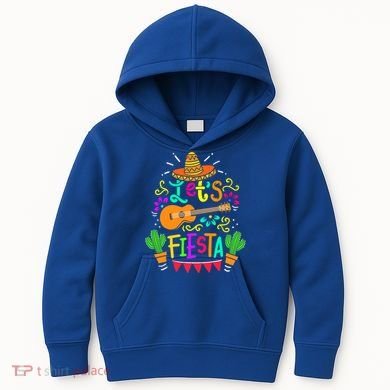 Cinco De Mayo Gift For Mexican Guitar Cactus Gift Kids Hoodie