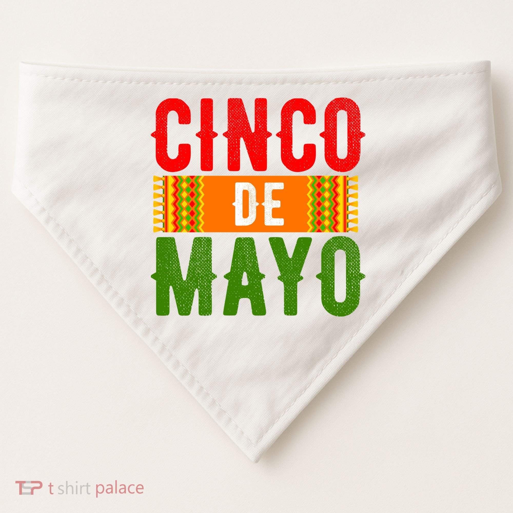 Cinco De Mayo Holiday Festive USA-Made Doggie Bandana