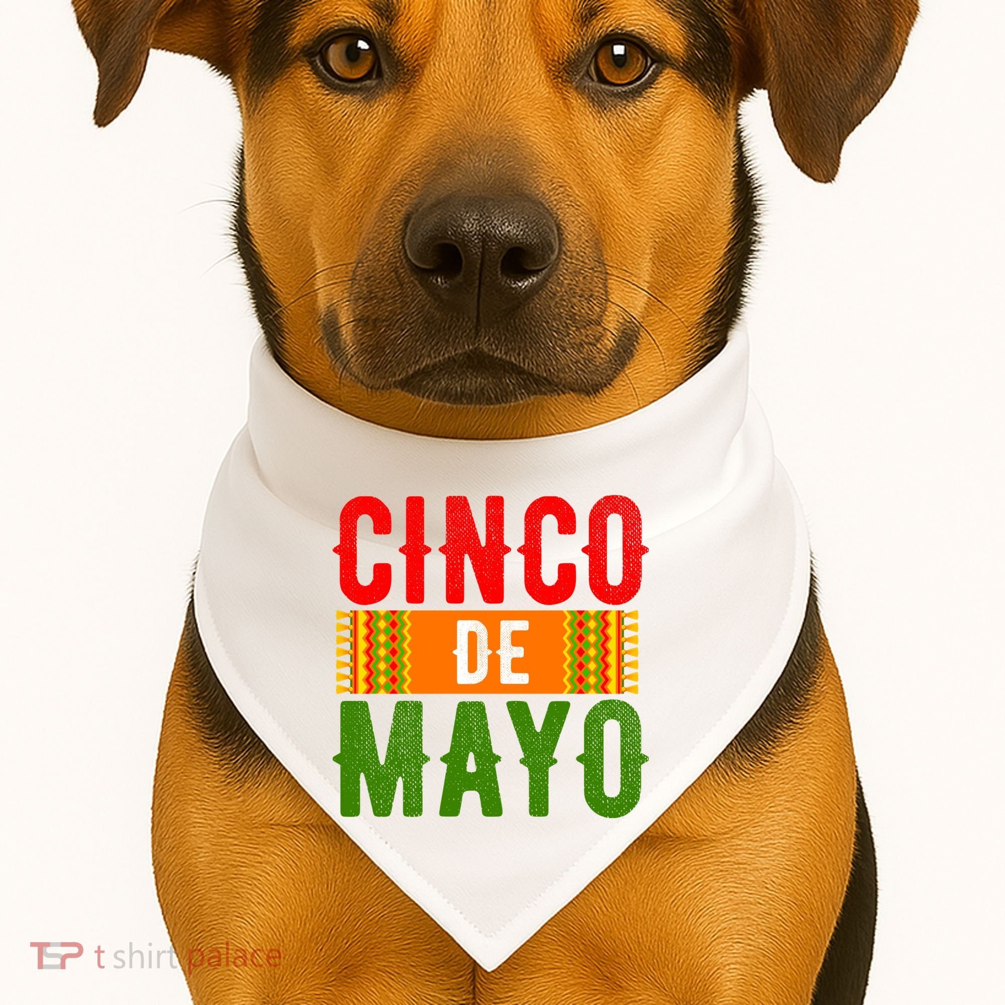 Cinco De Mayo Holiday Festive USA-Made Doggie Bandana