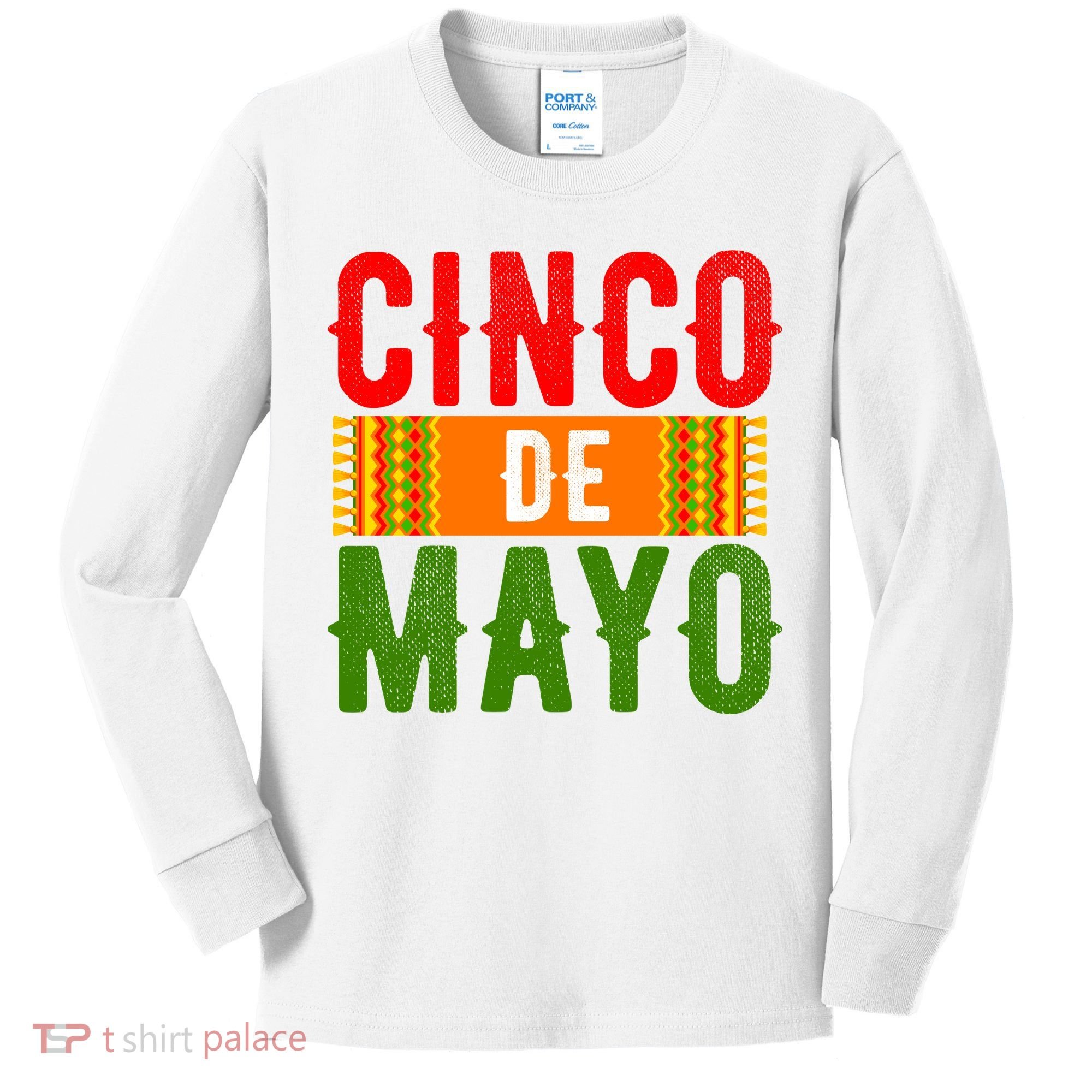 Cinco De Mayo Holiday Festive Kids Long Sleeve Shirt