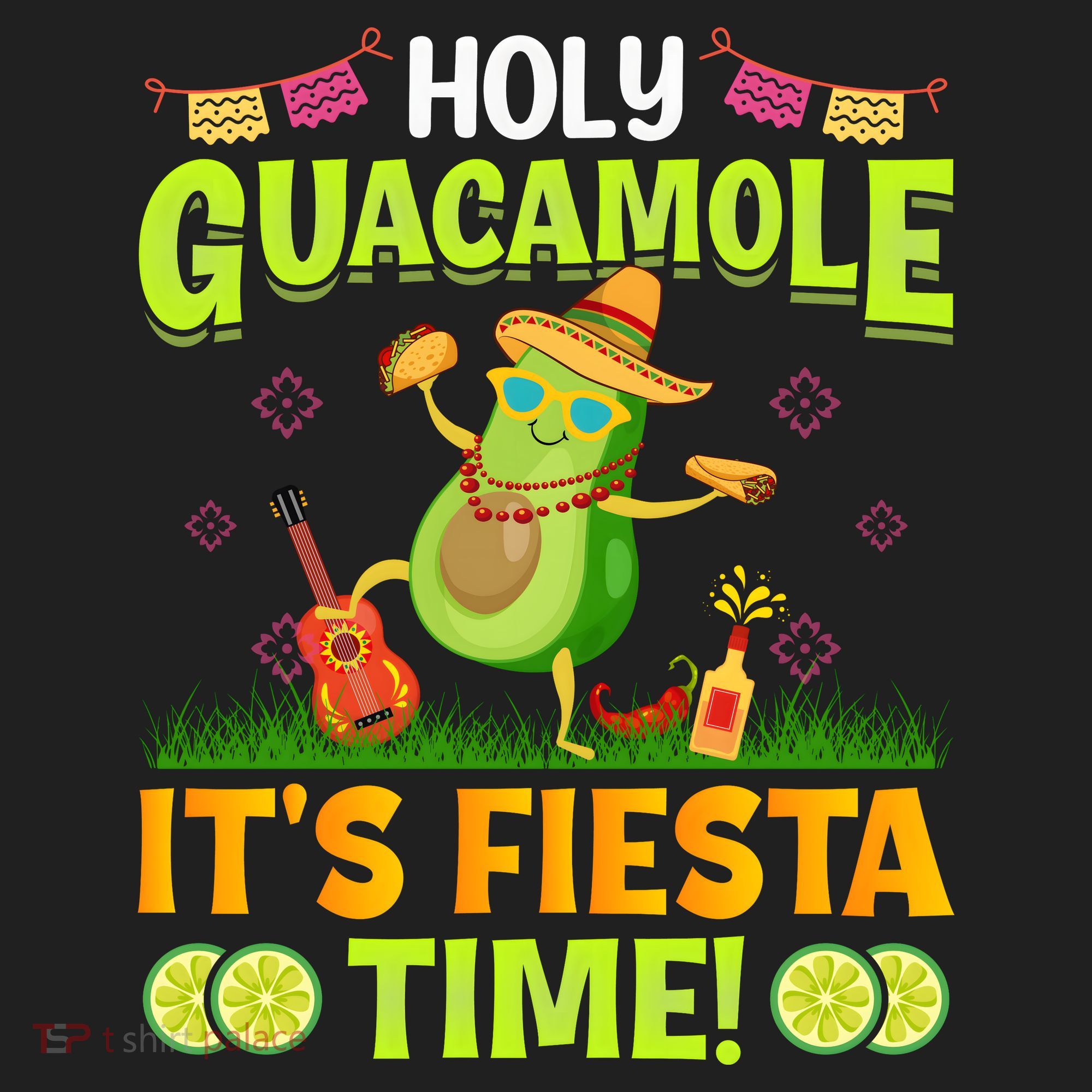 Cinco De Mayo Mexican Holy Guacamole Fiesta Time Hat