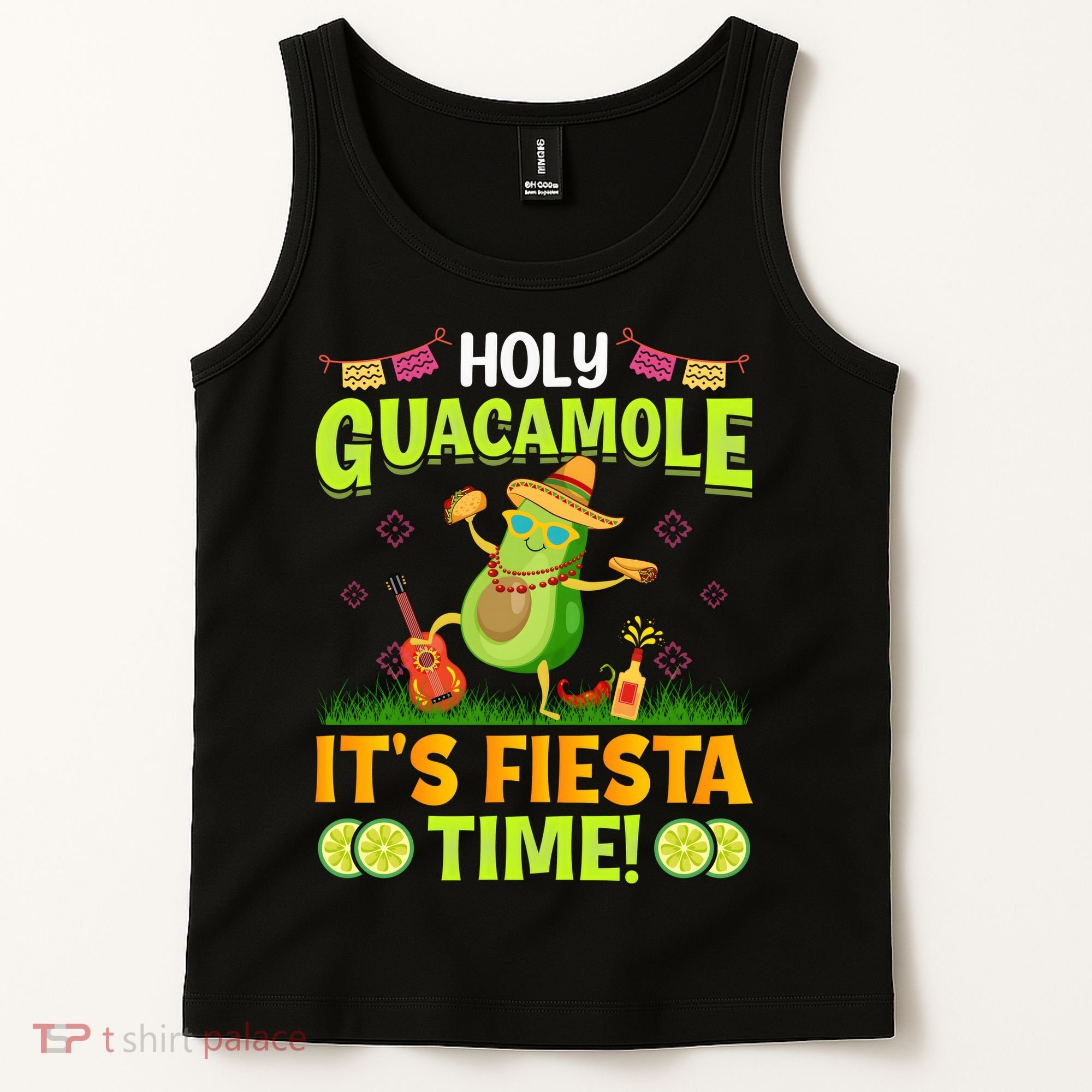 Cinco De Mayo Mexican Holy Guacamole Fiesta Time Tank Top