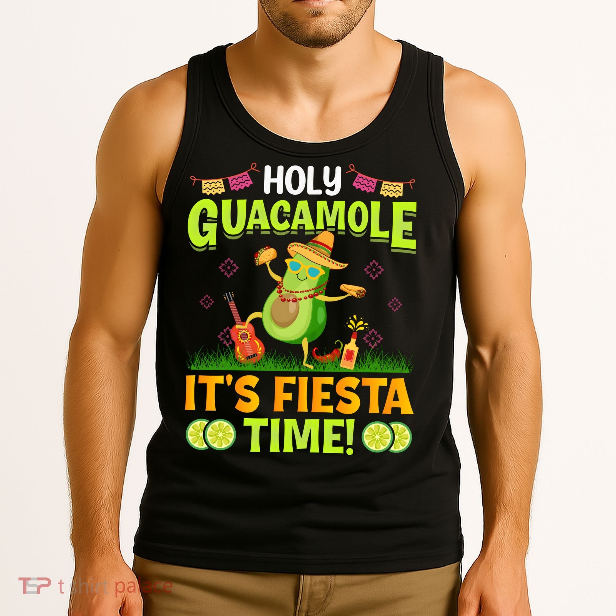 Cinco De Mayo Mexican Holy Guacamole Fiesta Time Tank Top