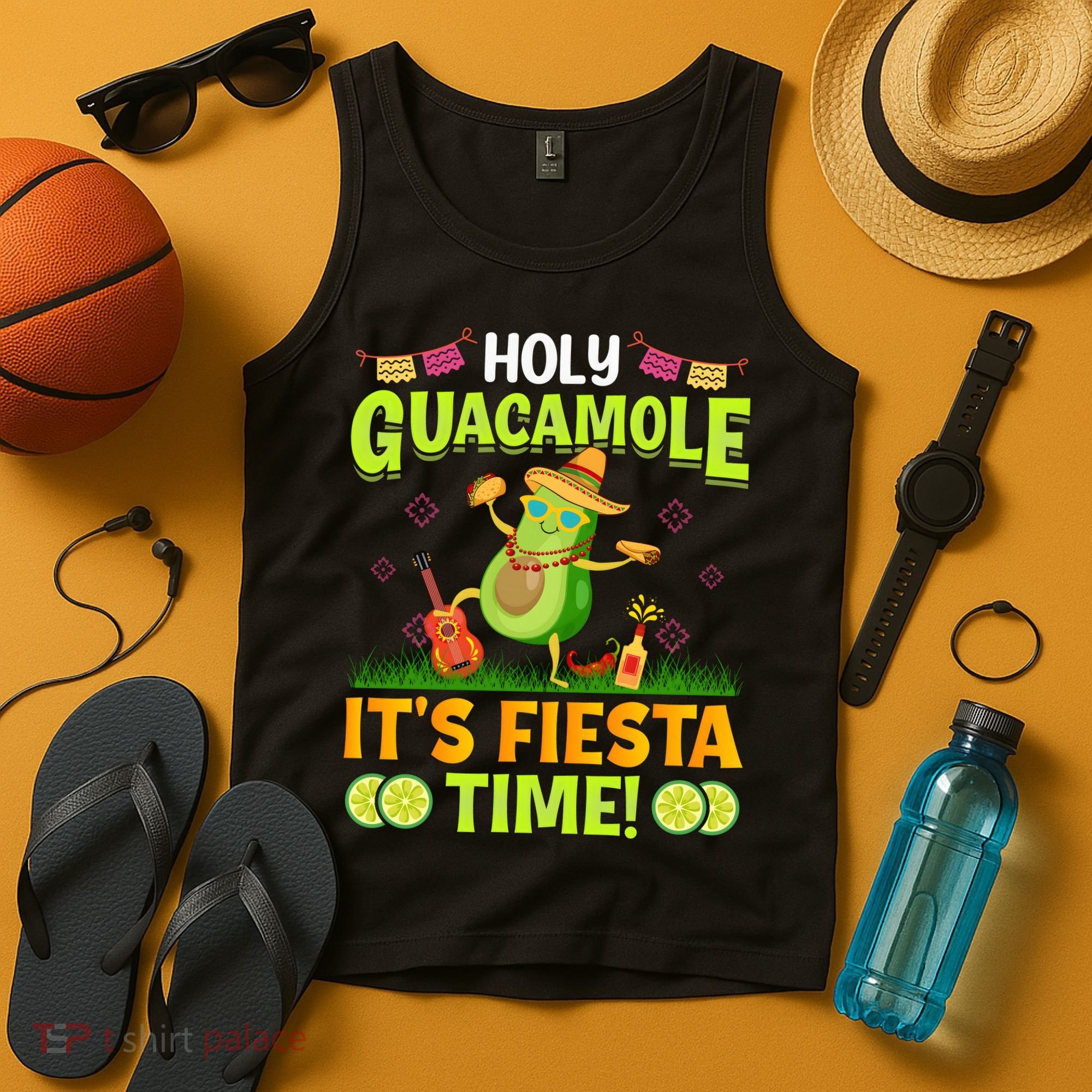 Cinco De Mayo Mexican Holy Guacamole Fiesta Time Tank Top