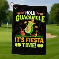 Cinco De Mayo Mexican Holy Guacamole Fiesta Time Golf Towel thumb 1