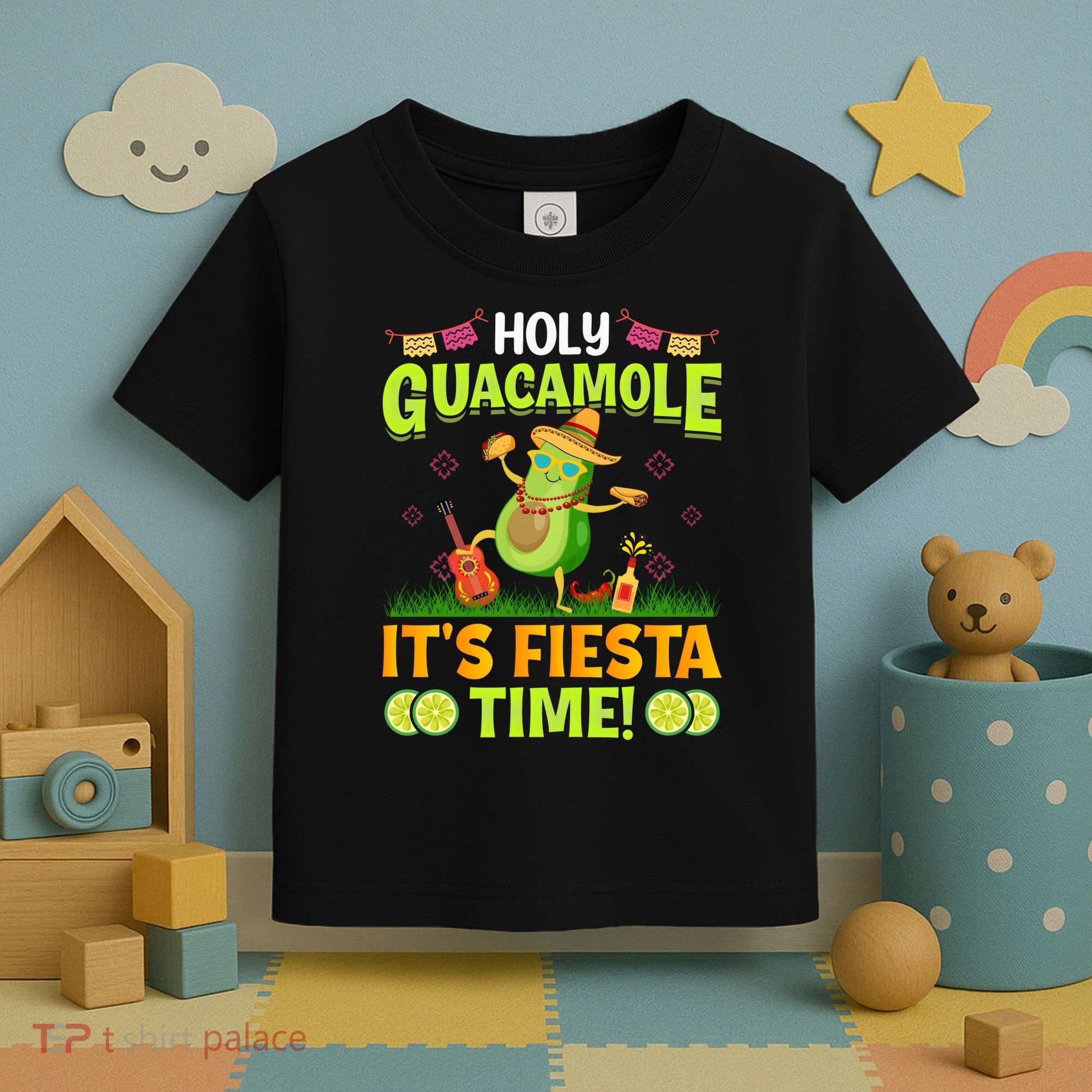 Cinco De Mayo Mexican Holy Guacamole Fiesta Time Toddler T-Shirt