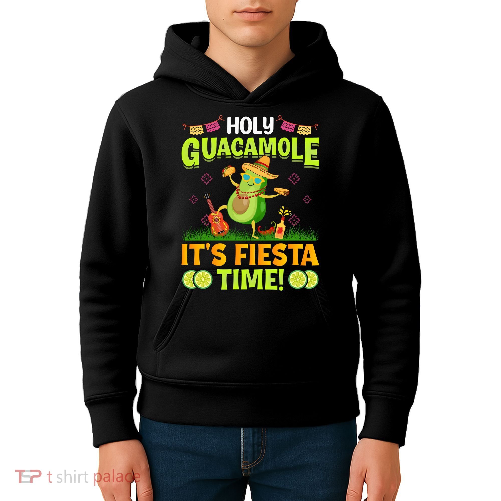 Cinco De Mayo Mexican Holy Guacamole Fiesta Time Kids Hoodie