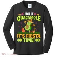 Cinco De Mayo Mexican Holy Guacamole Fiesta Time Kids Long Sleeve Shirt thumb 0