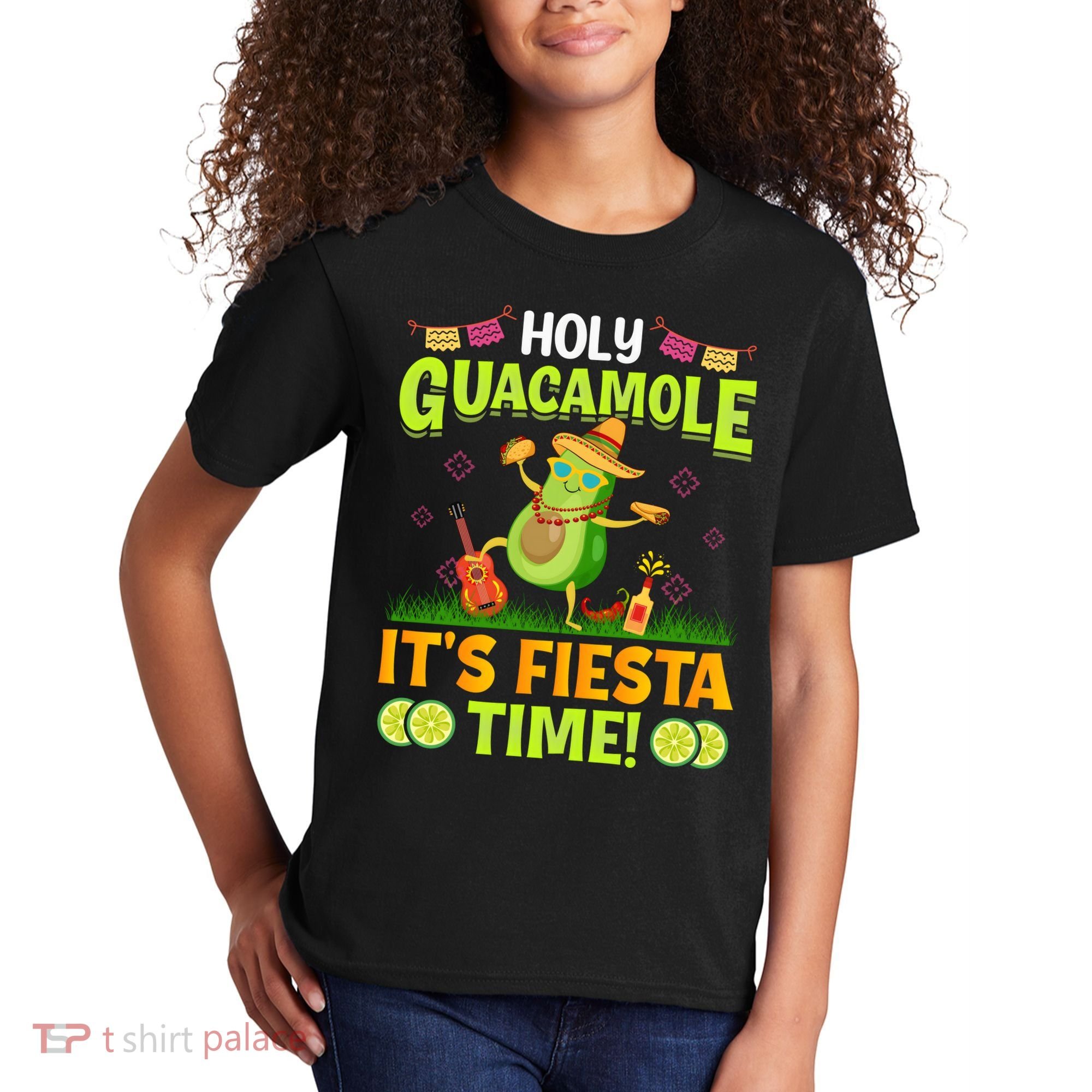 Cinco De Mayo Mexican Holy Guacamole Fiesta Time Kids T-Shirt