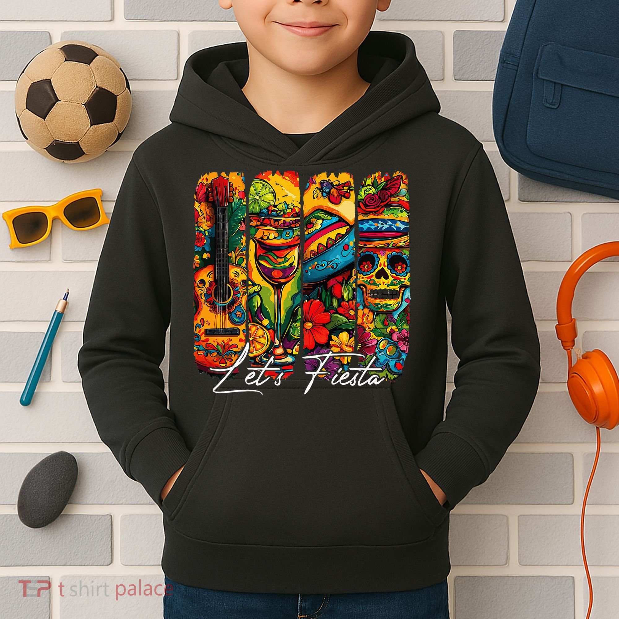 Cinco De Mayo Lets Fiesta Squad 5 De Mayo Mexican Kids Hoodie