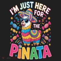 Cinco De Mayo IM Just Here For The Pinata Mexican Women's Sweatshirt thumb 2