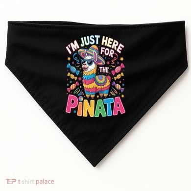 Cinco De Mayo IM Just Here For The Pinata Mexican USA-Made Doggie Bandana