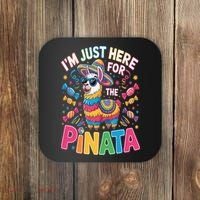 Cinco De Mayo IM Just Here For The Pinata Mexican Coaster thumb 0