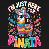 Cinco De Mayo IM Just Here For The Pinata Mexican Coaster thumb 2
