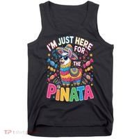 Cinco De Mayo IM Just Here For The Pinata Mexican Tank Top thumb 0