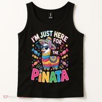 Cinco De Mayo IM Just Here For The Pinata Mexican Tank Top thumb 2