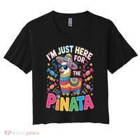 Cinco De Mayo IM Just Here For The Pinata Mexican Women's Crop Top Tee thumb 0