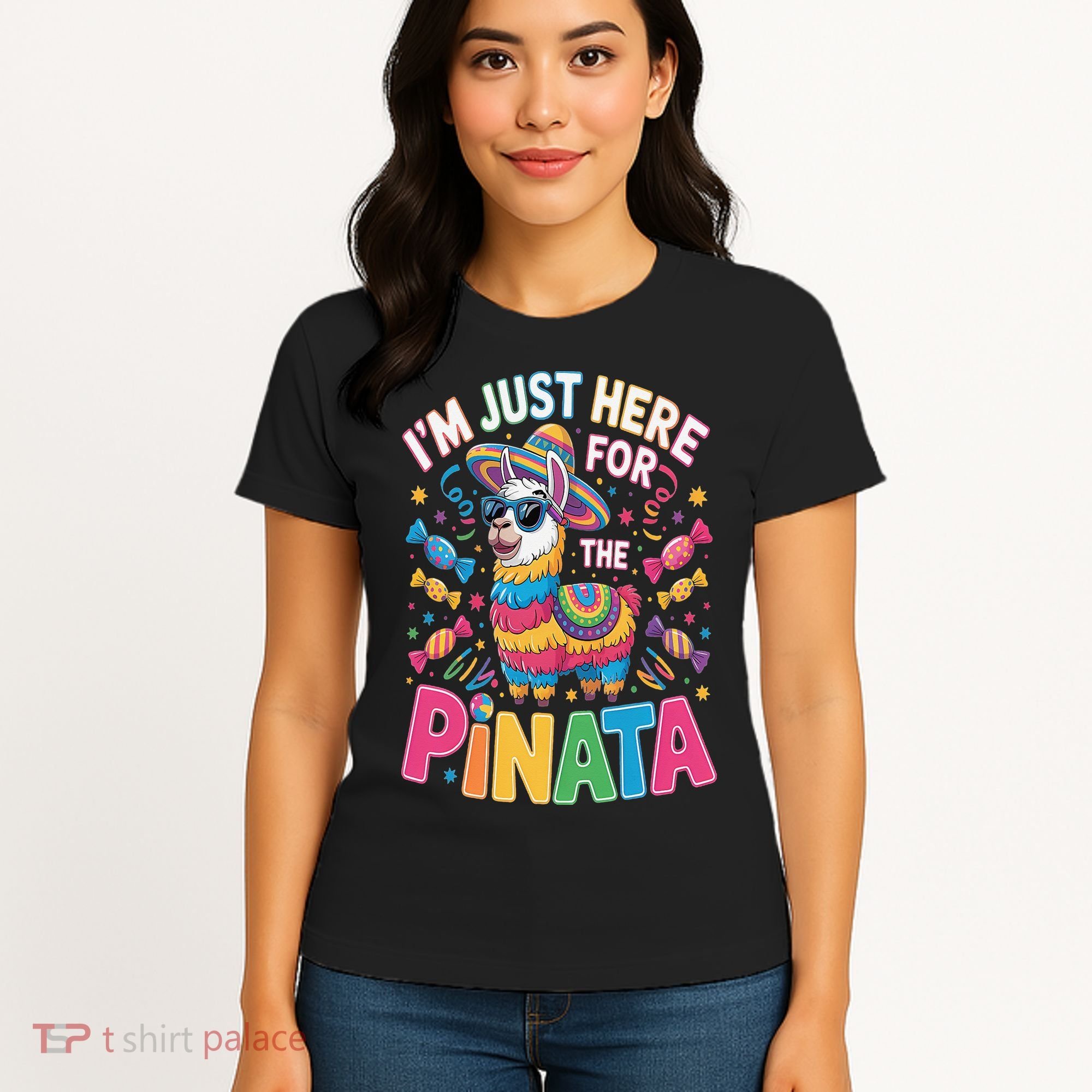 Cinco De Mayo IM Just Here For The Pinata Mexican Women's T-Shirt