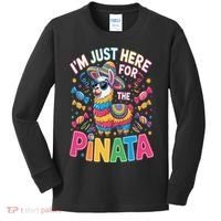 Cinco De Mayo IM Just Here For The Pinata Mexican Kids Long Sleeve Shirt thumb 0