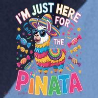 Cinco De Mayo IM Just Here For The Pinata Mexican Raglan Baseball Sleeve Shirt thumb 2
