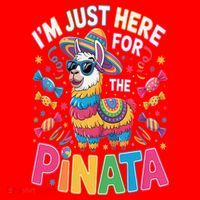 Cinco De Mayo IM Just Here For The Pinata Mexican Santa Hat thumb 1