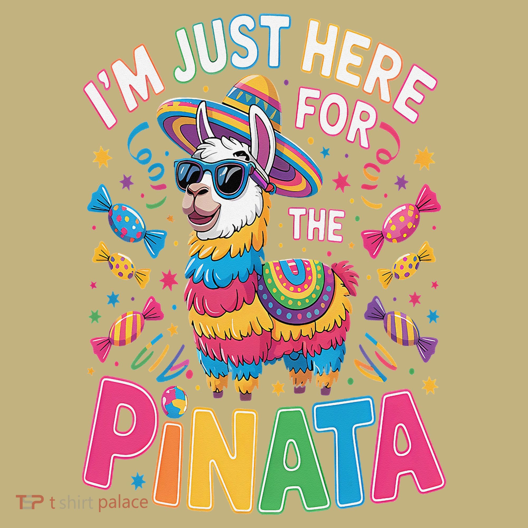 Cinco De Mayo IM Just Here For The Pinata Mexican Button