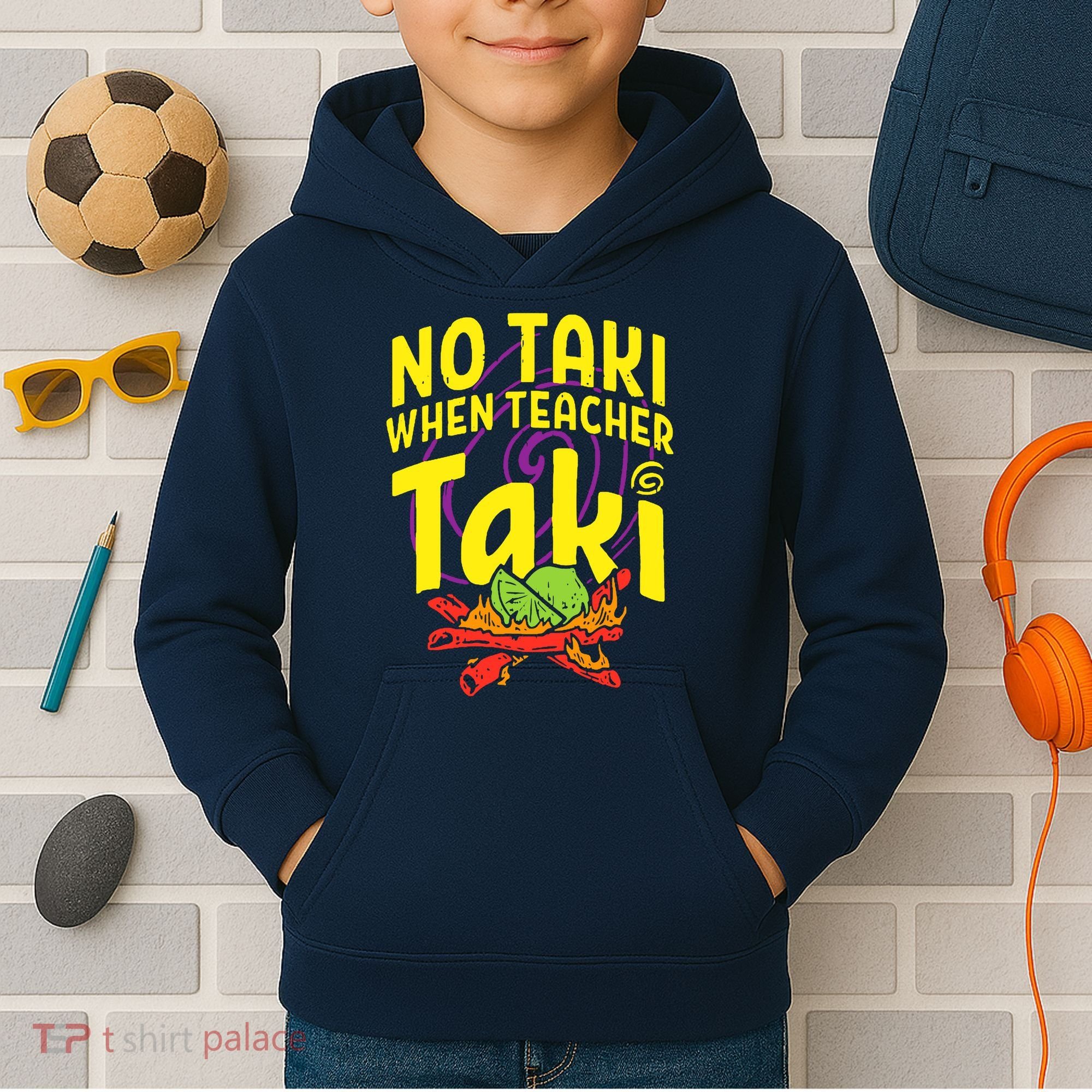 Cinco De Mayo No Taki When Teacher Funny Kids Hoodie