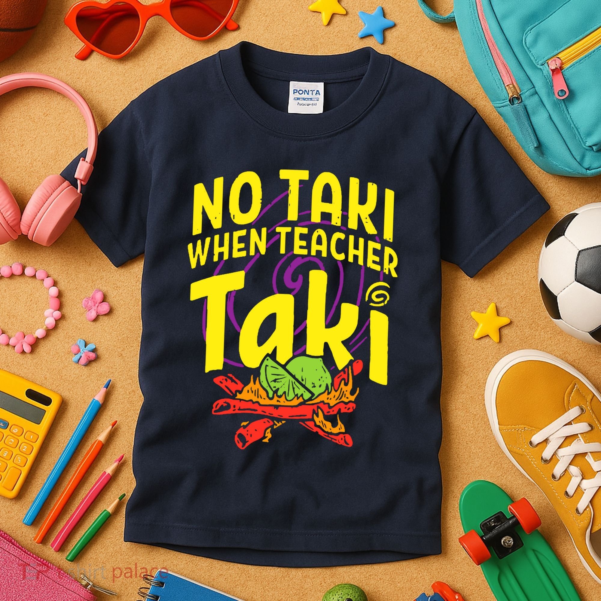 Cinco De Mayo No Taki When Teacher Funny Kids T-Shirt