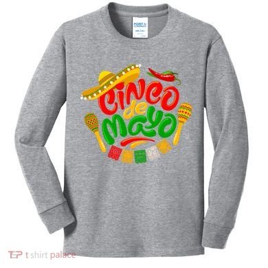 Cinco De Mayo Fiesta Celebration Kids Long Sleeve Shirt