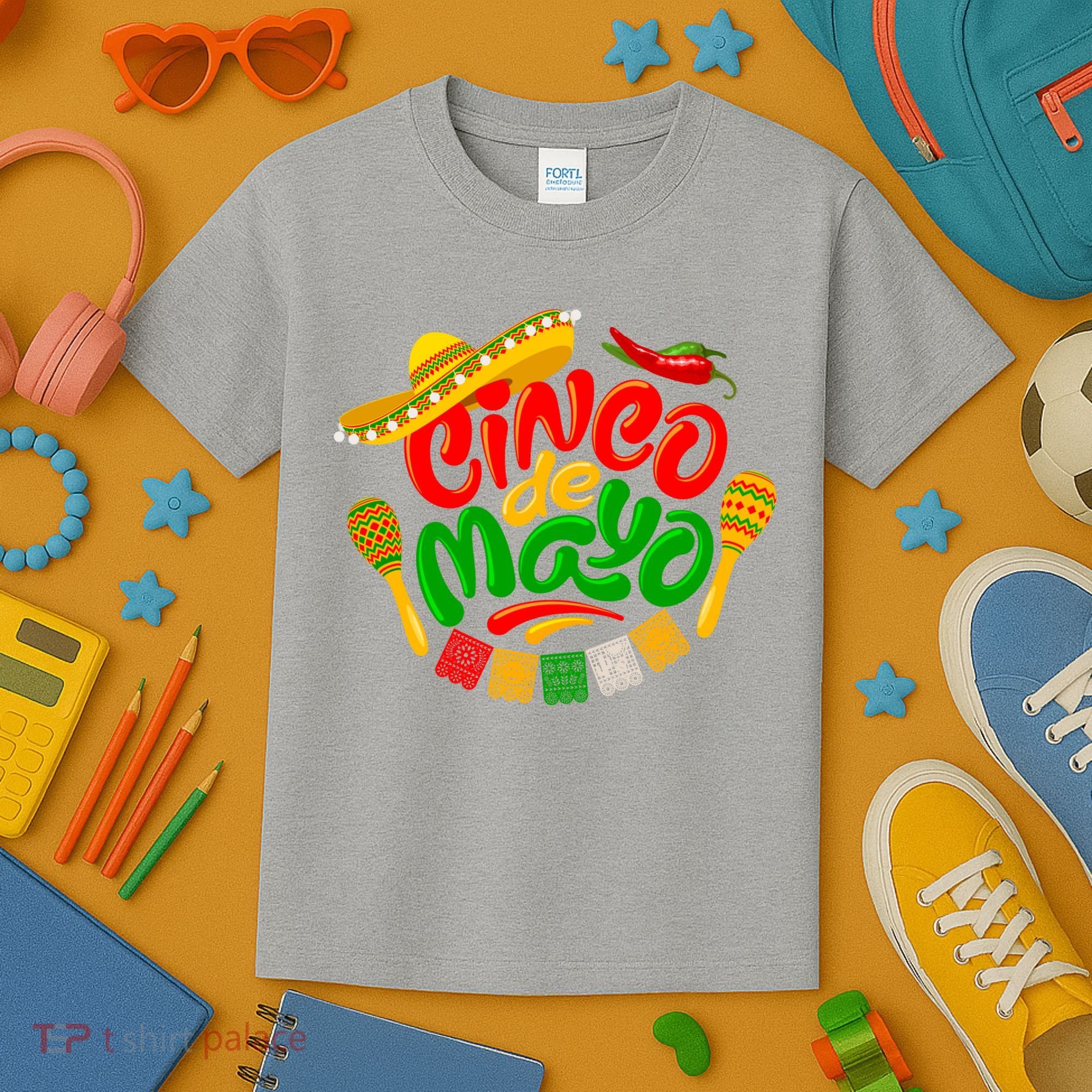 Cinco De Mayo Fiesta Celebration Kids T-Shirt