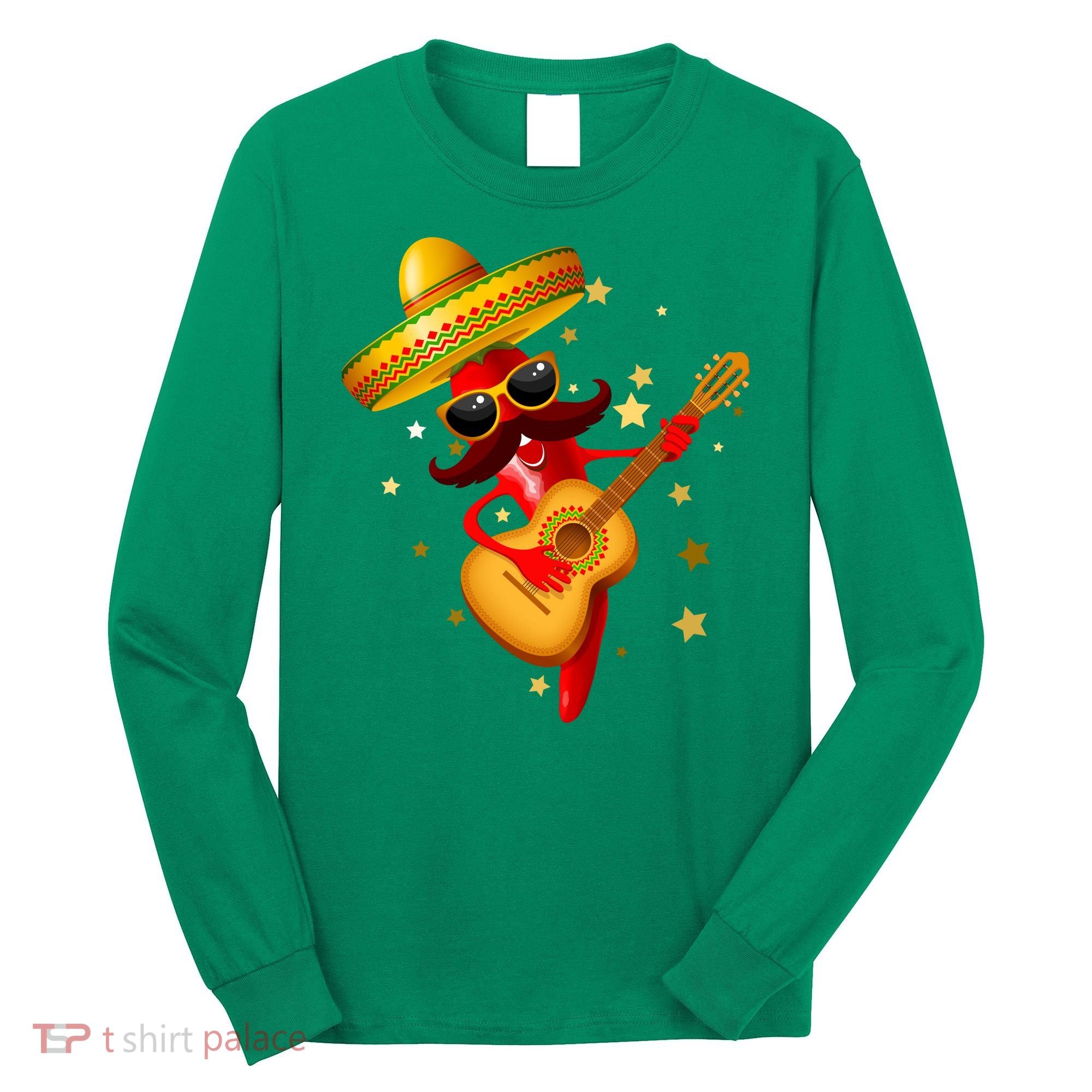 Cinco De Mayo Spicy Chili Pepper Fiesta Long Sleeve Shirt