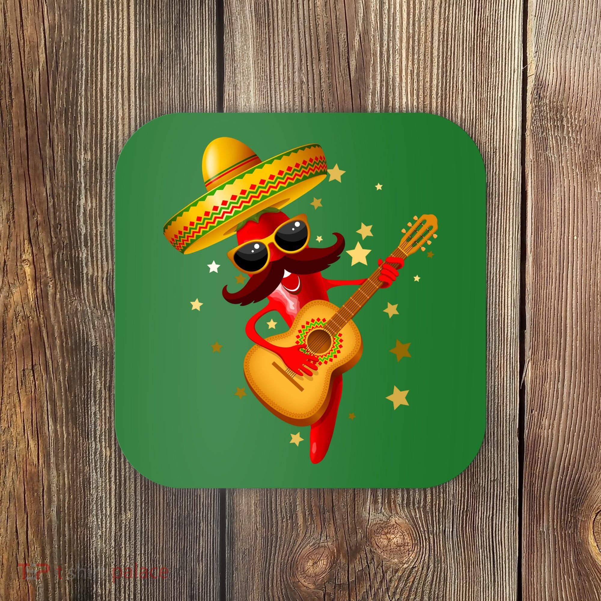 Cinco De Mayo Spicy Chili Pepper Fiesta Coaster