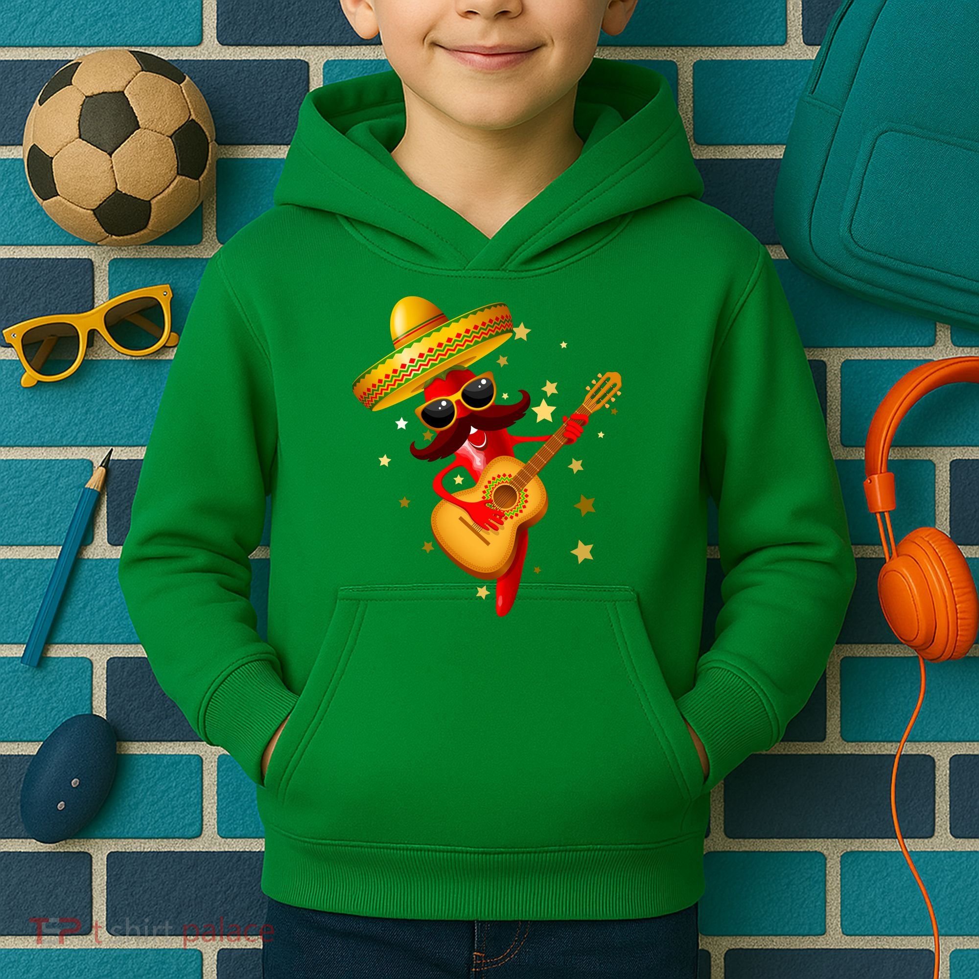 Cinco De Mayo Spicy Chili Pepper Fiesta Kids Hoodie