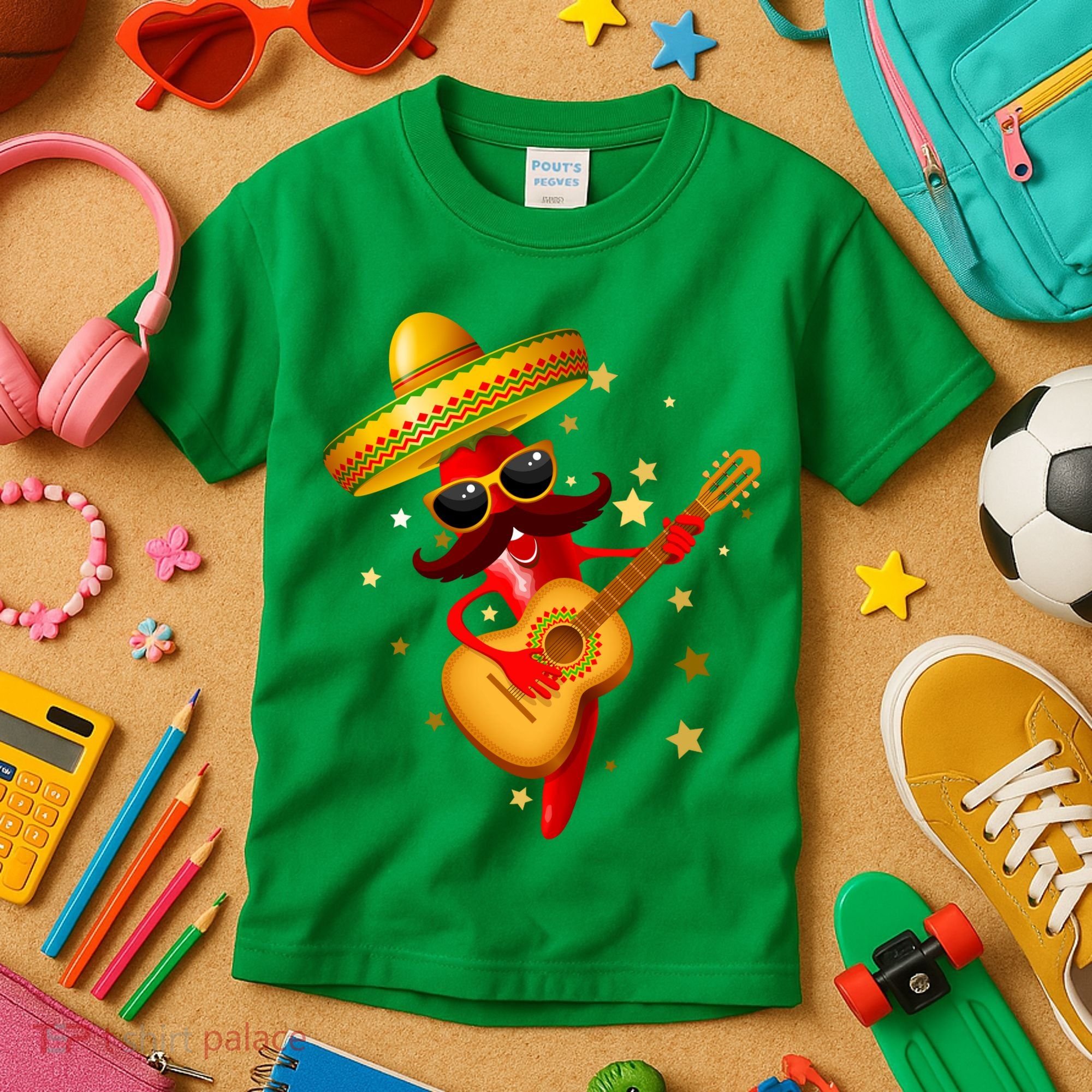 Cinco De Mayo Spicy Chili Pepper Fiesta Kids T-Shirt