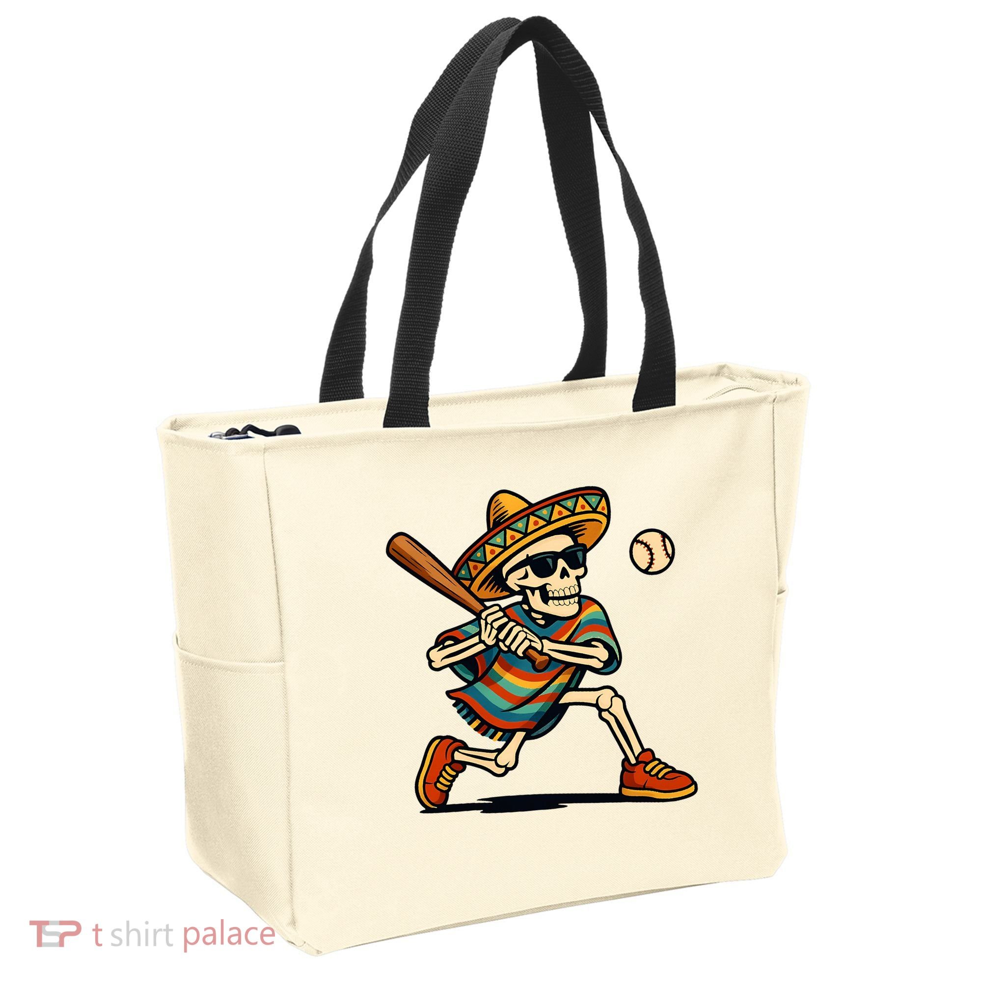 Cinco De Mayo Mariachi Skeleton Baseball Mexican Sombrero  Tote Bag