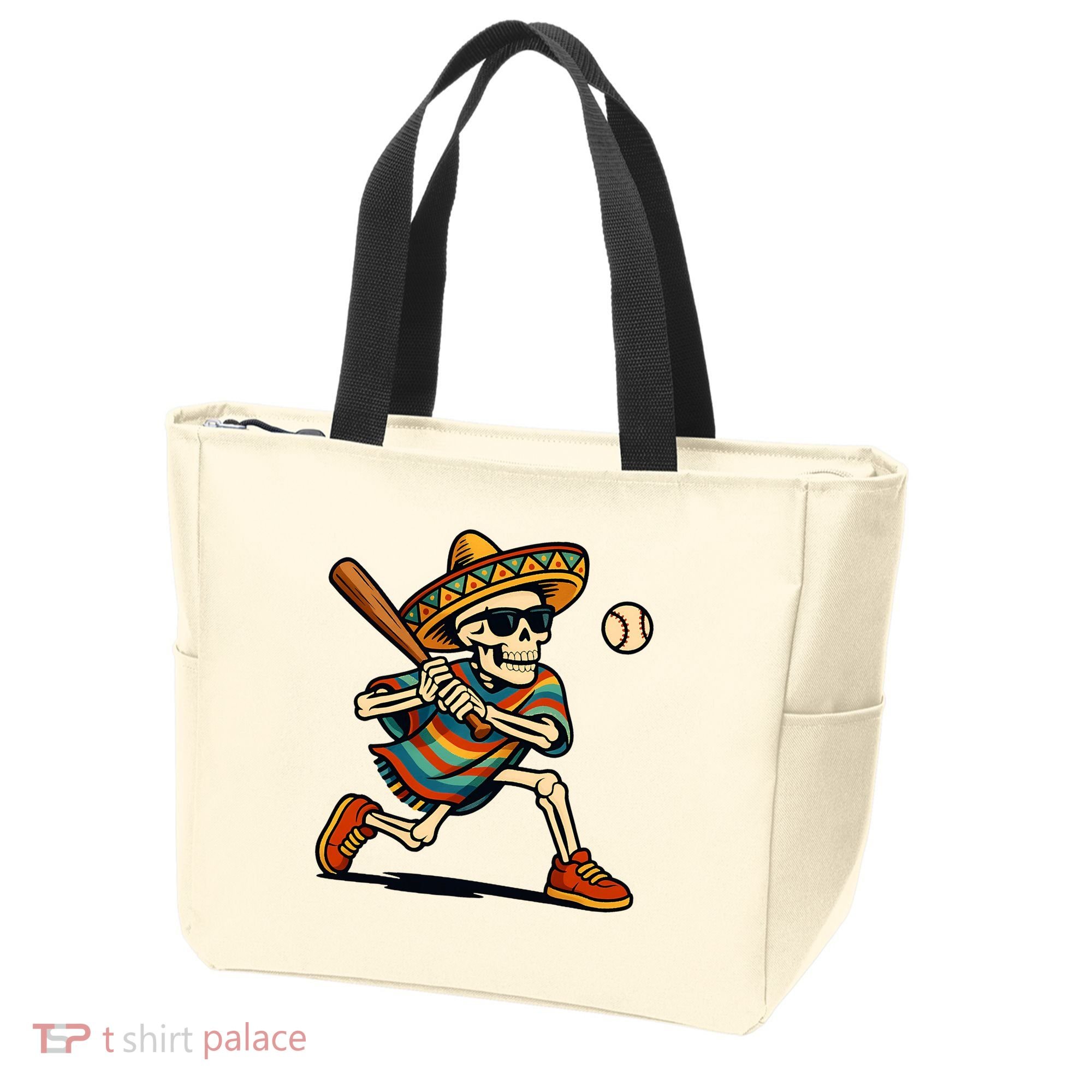 Cinco De Mayo Mariachi Skeleton Baseball Mexican Sombrero  Tote Bag