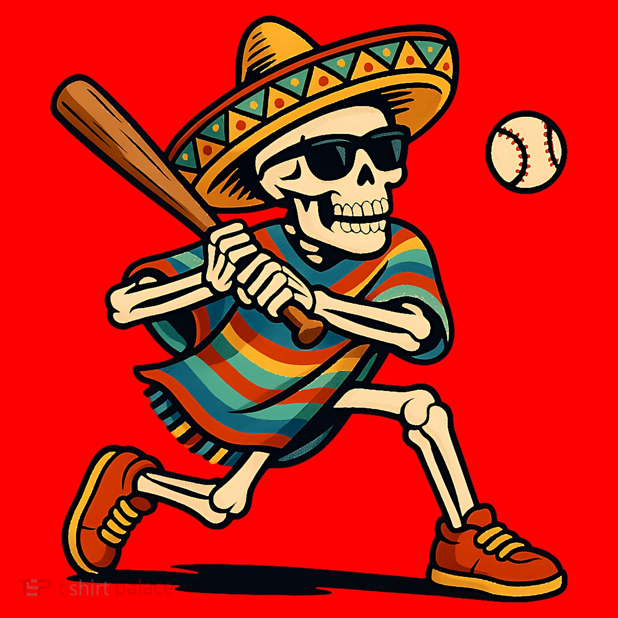 Cinco De Mayo Mariachi Skeleton Baseball Mexican Sombrero  Santa Hat