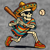 Cinco De Mayo Mariachi Skeleton Baseball Mexican Sombrero  Toddler Hoodie thumb 2
