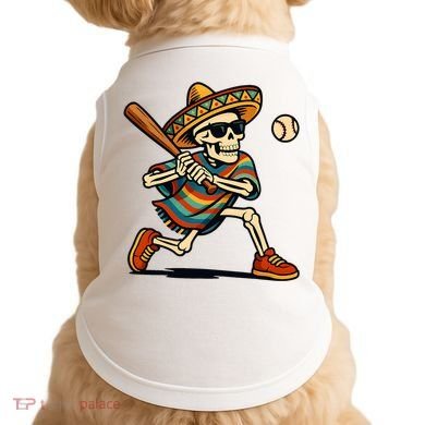 Cinco De Mayo Mariachi Skeleton Baseball Mexican Sombrero  Doggie Tank