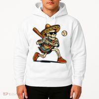 Cinco De Mayo Mariachi Skeleton Baseball Mexican Sombrero  Hoodie thumb 2