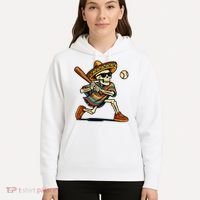 Cinco De Mayo Mariachi Skeleton Baseball Mexican Sombrero  Hoodie thumb 5