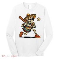 Cinco De Mayo Mariachi Skeleton Baseball Mexican Sombrero  Long Sleeve Shirt thumb 0