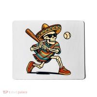 Cinco De Mayo Mariachi Skeleton Baseball Mexican Sombrero  Mousepad thumb 0